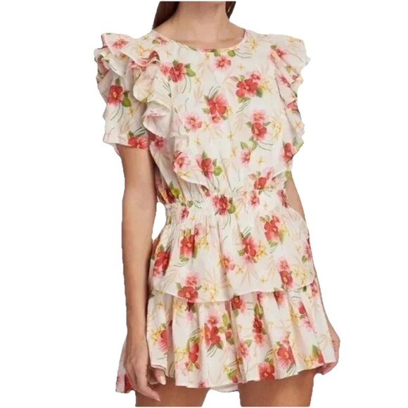 Loveshackfancy Natasha Size M Ruffled Floral Cotton Mini Dress Island Vibes $325 - Picture 11 of 15
